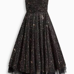 Size 20 Torrid strapless black with gold accent dress